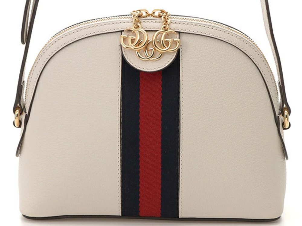 Gucci Ophidia Hobo Bag Ivory White Navy Blue Red Leather
